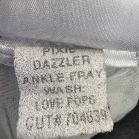 💕MOTHER💕 The Pixie Dazzler Ankle Fray Jeans ~ Love Pop Button Fly High Rise 26 - Picture 11 of 11